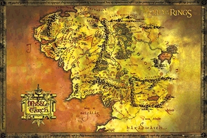 Poszter - Lord of the Rings Classic Map  A113/88