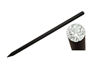Fekete Swarovski kristállyal díszített ceruza (001 Crystal)
