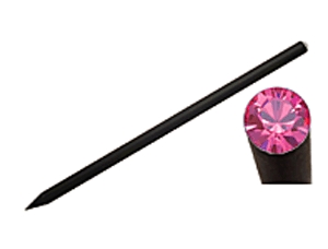 Fekete Swarovski kristállyal díszített ceruza (209 Rose)