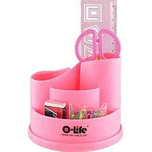 Pink forgatható asztali írószertartó szett