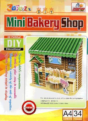 Puzzle 3D-s Mini Bakery Shop