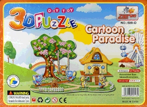 Puzzle 3D-s Carton Paradise
