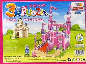 Puzzle 3D-s Pink Fortress