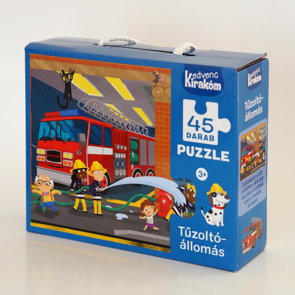 Kedvenc kirakóm: Tűzoltó állomás puzzle (45 darab)