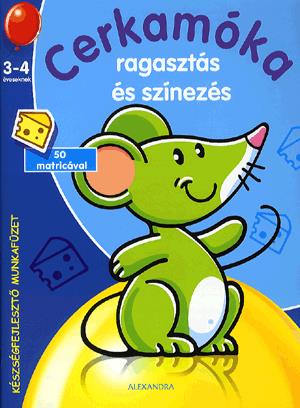 Cerkamóka ragasztás színezés 3 - 4 éveseknek