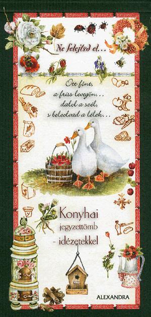 Konyhai jegyzettömb - idézetekkel (zöld)