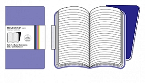 Moleskine Volant lila jegyzetfüzetek (vonalas, kis méretű, puhatáblás, 2 darab/csomag)