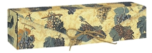Színes, téglalap alakú bortartó doboz nyomtatott szőlőfürt mintával