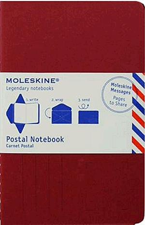 Moleskine postai levelezőlap (nagy méretű, vörös)
