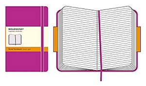 Moleskine jegyzetfüzet (vonalas, kis méretű, keménytáblás, magenta)