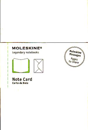 Moleskine jegyzet-kártya (kis méretű, tea zöld, 12 db/csomag)