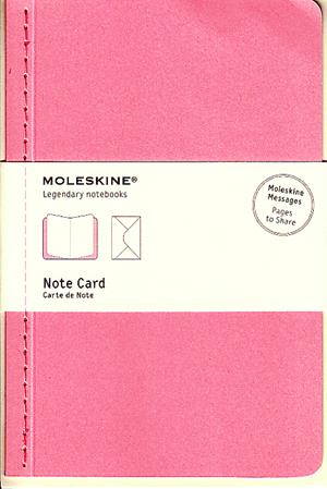 Moleskine jegyzet-kártya (nagy méretű, pink, 12 db/csomag)