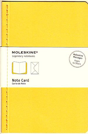 Moleskine jegyzet-kártya (nagy méretű, sárga, 12 db/csomag)