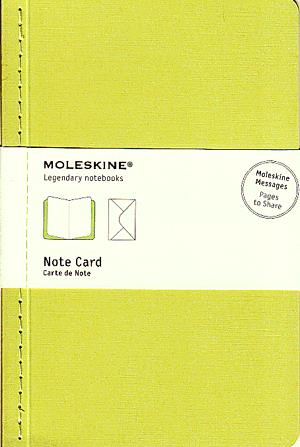 Moleskine jegyzet-kártya (nagy méretű, tea zöld, 12 db/csomag)