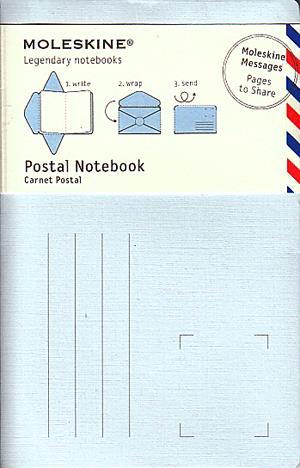 Moleskine postai levelezőlap (kis méretű, írisz kék, 10 db/csomag)