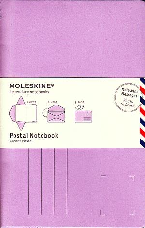 Moleskine postai levelezőlap (nagy méretű, lila, 10 db/csomag)