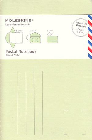 Moleskine postai levelezőlap (nagy méretű, tea zöld, 10 db/csomag)