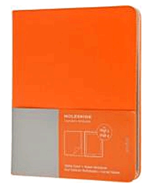 Moleskine iPad 3 & 4 tartó (keménytáblás + sima jegyzetfüzet, narancssárga)