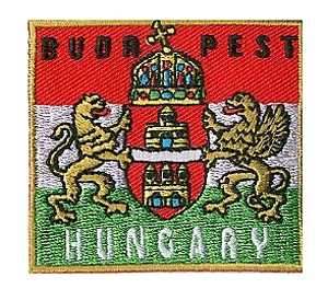 Négyzet alakú Budapest felvarró AR04