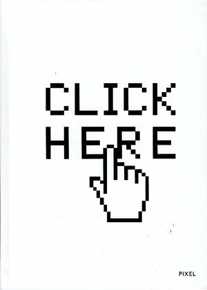 Click here jegyzetfüzet (A5, keménytáblás, kockás)