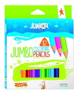 Junior 12 db-os Jumbo színes ceruza készlet - háromszög alakú