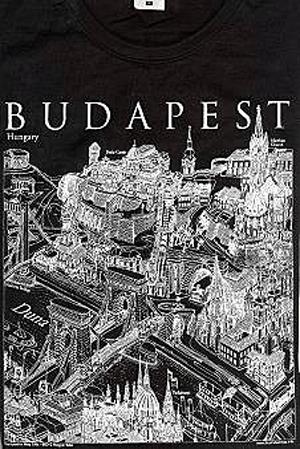 Citygraph "Budapest" női rövid ujjú - fekete (S)