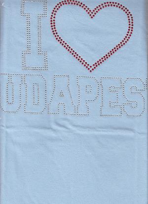 Női póló (világoskék) - I Love Budapest (L)