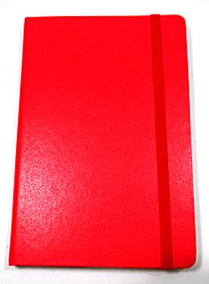 Notesz (B6, keménytáblás, kockás, piros)