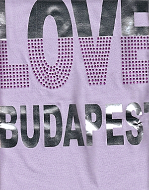 Női póló (lila) - Love Budapest - N-RU-STR28-L-L (L)