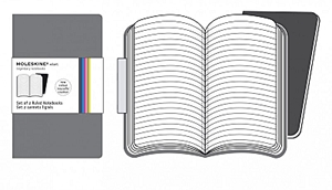 Moleskine Volant szürke jegyzetfüzetek (vonalas, extra kicsi, puhatáblás, 2 darab/csomag)