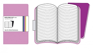 Moleskine Volant pink jegyzetfüzetek (vonalas, XL, puhatáblás, 2 darab/csomag)