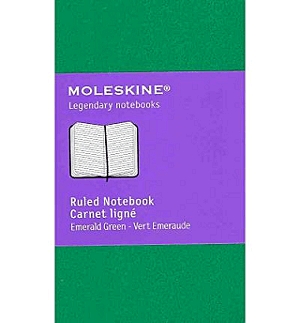 Moleskine jegyzetfüzet (vonalas, extra kis méretű, keménytáblás, fűzöld)
