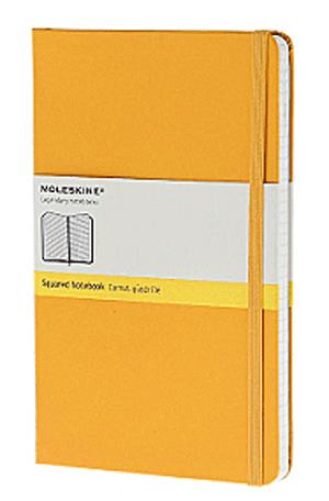 Moleskine jegyzetfüzet (kockás, kis méretű, keménytáblás, sárga)