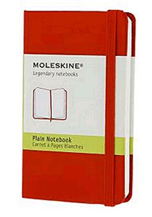 Moleskine jegyzetfüzet (sima, extra kicsi, keménytáblás, piros)