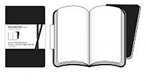 Moleskine Volant fekete jegyzetfüzetek (sima, extra kicsi, puhatáblás, 2 darab/csomag)
