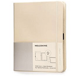 Moleskine iPad Air tartó (keménytáblás + sima jegyzetfüzet, bézs)