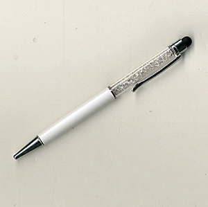 Golyóstoll - fehér (színtelen kristályokkal)