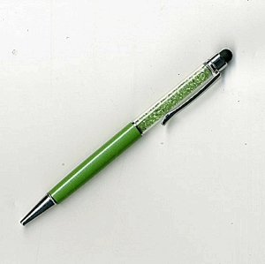 Golyóstoll - zöld (zöld kristályokkal)