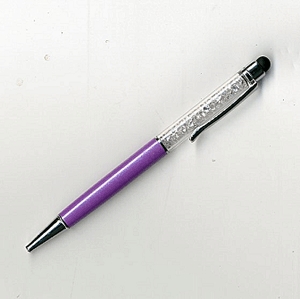 Golyóstoll - lila (színtelen kristályokkal)