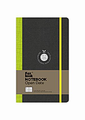 Flexbook notesz - világos zöld, vonalas, variálható naptár (13x21 cm)