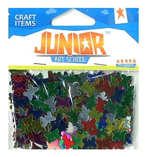 Junior hobbikellék - flitter (színes pillangók)