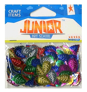 Junior hobbikellék - flitter (színes levelek)