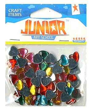 Junior hobbikellék - cirkónia szívek (75 db)