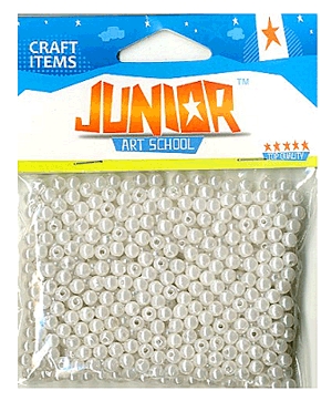 Junior hobbikellék - fehér gyöngyök