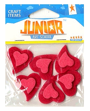 Junior hobbikellék - szívek (6 db)