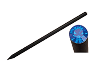 Fekete Swarovski kristállyal díszített ceruza (243 Capri Blue)