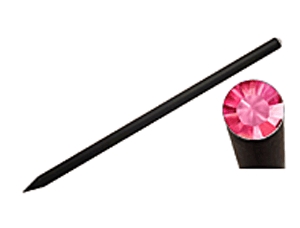 Fekete Swarovski kristállyal díszített ceruza (289 Indian Pink)