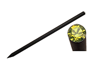 Fekete Swarovski kristállyal díszített ceruza (385 Lime)