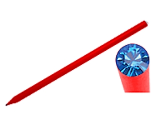 Piros Swarovski kristállyal díszített ceruza (206 Sapphire)