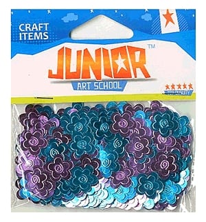 Junior hobbikellék - flitter (színes virágok)